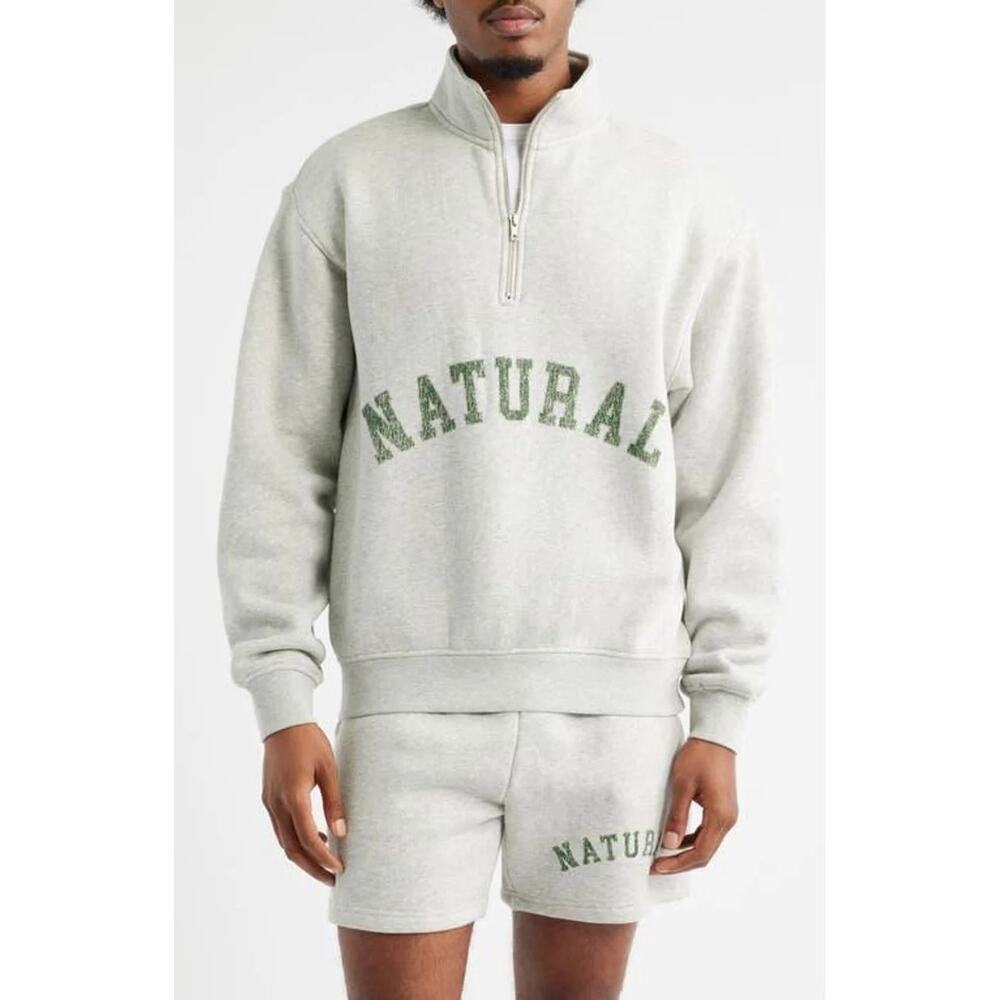 Museum of Peace & Quiet Arch Pigment Dyed Sweatshirt Heather Gray XS